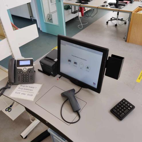 Billede af selvbetjening Engesvang Bibliotek